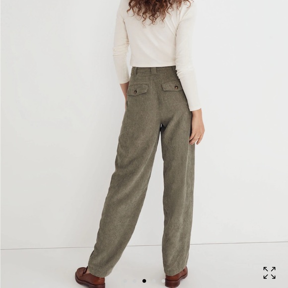 Madewell Corduroy High-Rise Tapered Pants in Distant Surplus - Size 8 - Picture 3 of 11